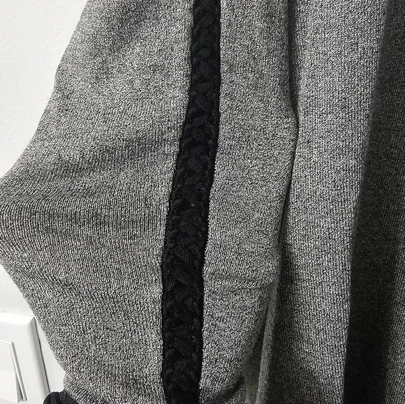 Heather Gray Knit Cowl Neck Sweaters Dress Women's Size L - Picture 5 of 7